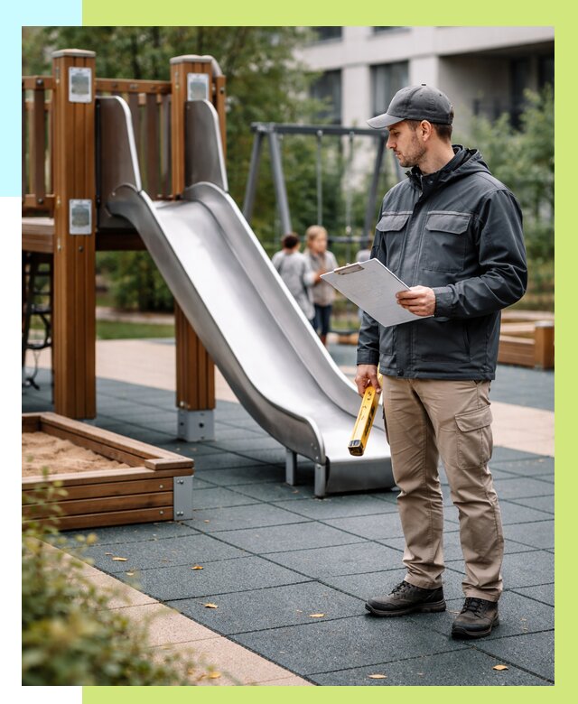 Сертификация детских площадок в Чапаевске от 25538 р. | Алешин-Чпв