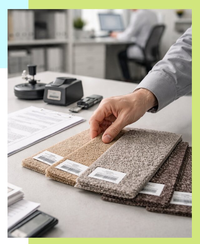 Сертификация ковролина в Чапаевске от 15323 р., Алешин-Чпв