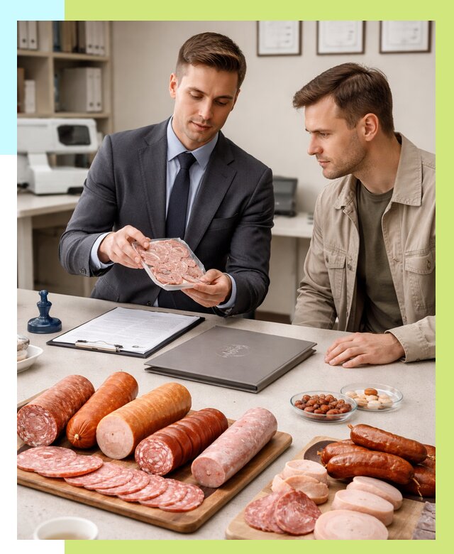 Сертификация колбасных изделий в Чапаевске от 7661 р. | Алешин-Чпв