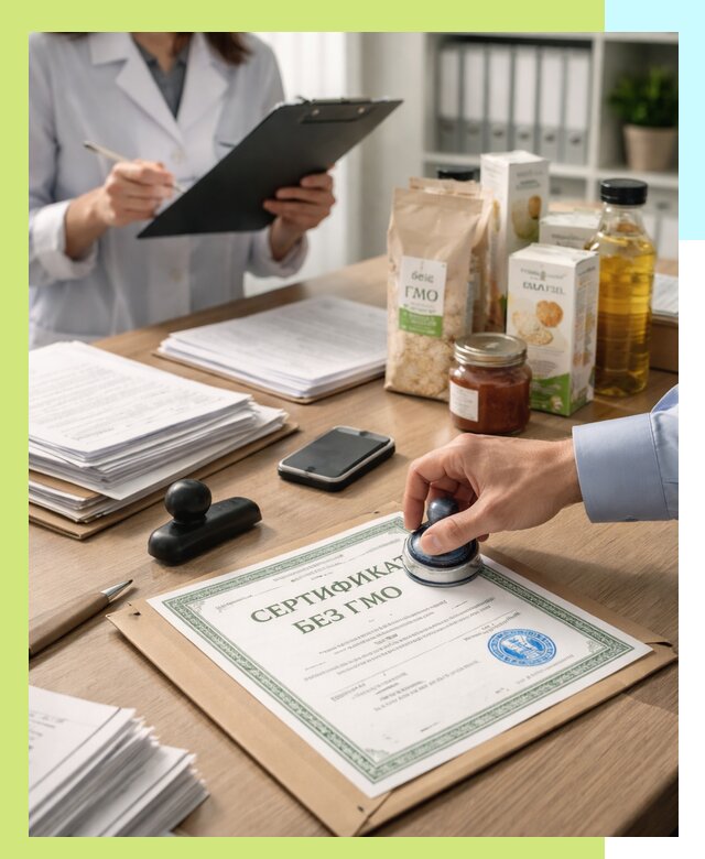 Получение сертификата Без ГМО для продукции в Чапаевске